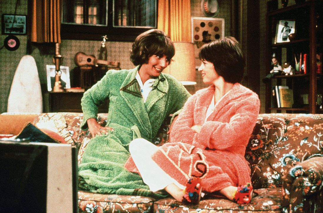 Laverne and Shirley, Penny Marshall, Cindy Williams. 1970s.<br/>